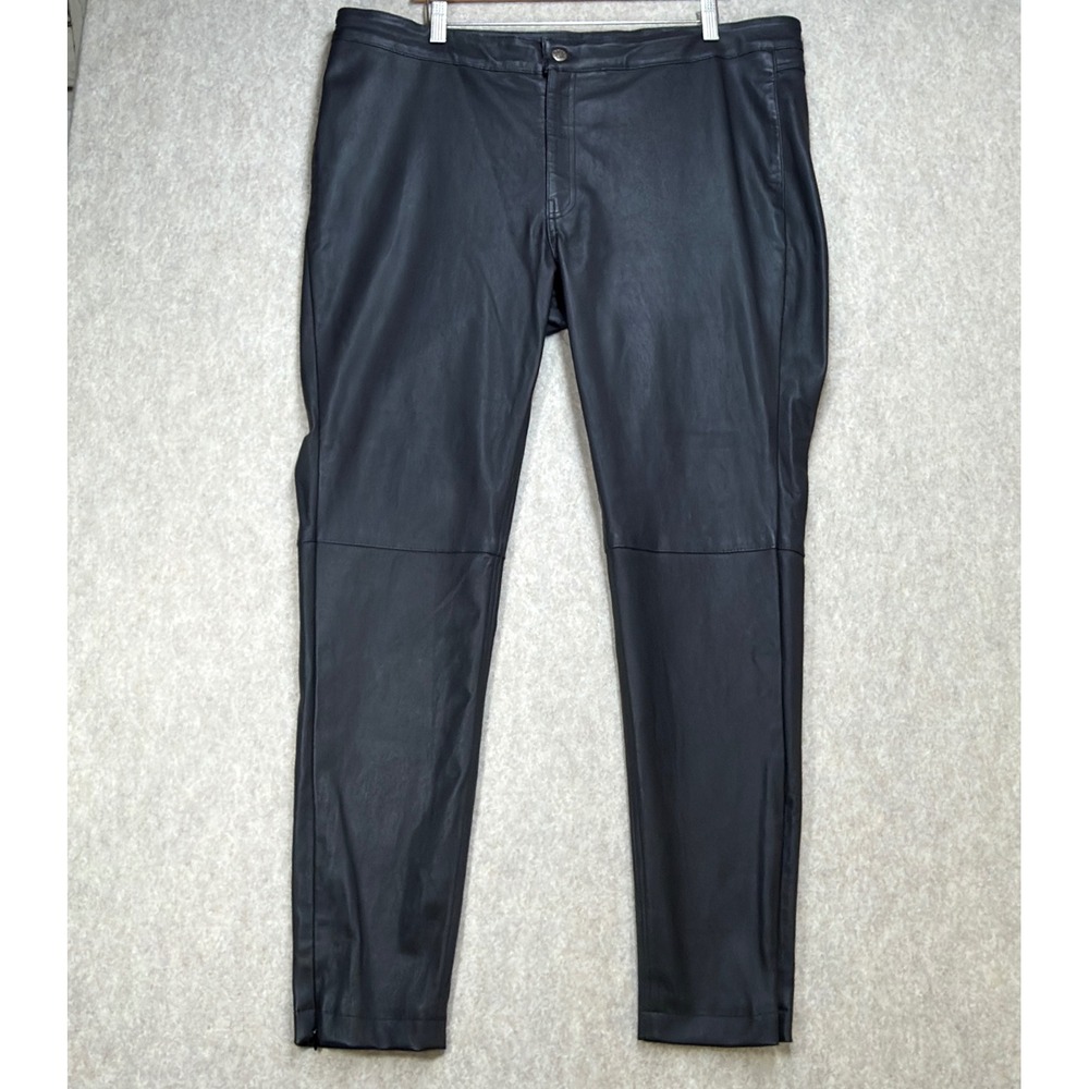 Milwaukee Leather Sandy Pants Womens 18 Black Biker Moto Skinny Lambskin Leather